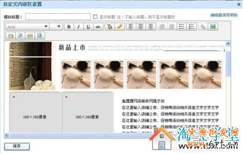 淘寶扶植版店鋪裝修—右側自定義區(qū)