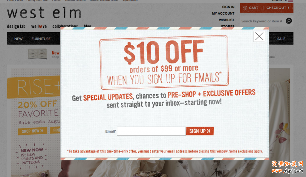 Screen Shot West Elm 2 1024x593 [神翻譯]50個對電子商務零售商有價值的建議