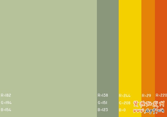最舒服的顏色搭配值，很有用哦，特別是做設(shè)計(jì)的！！