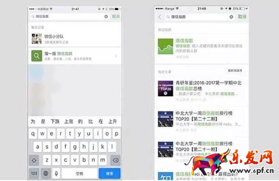 微信公眾號指數查詢